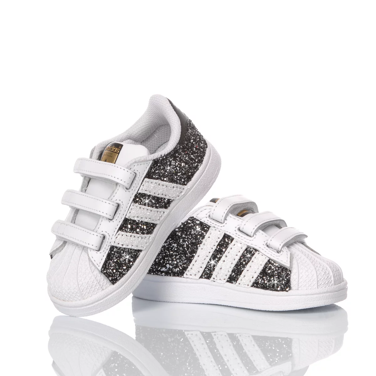 Adidas Superstar Baby Glitter Black Superstar brokat