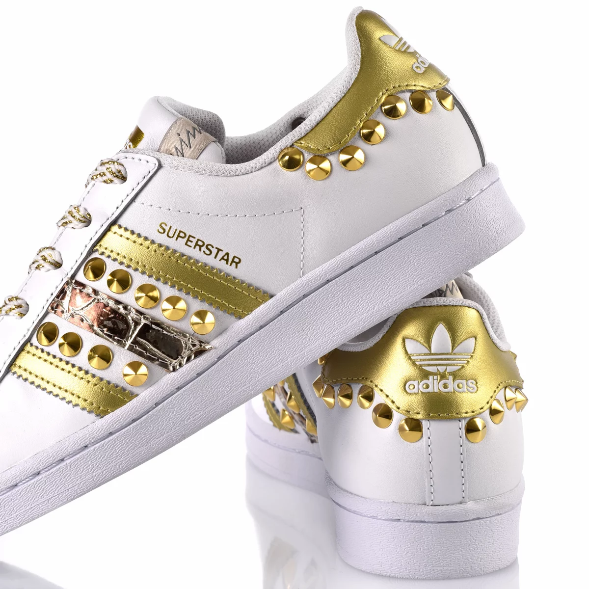 Adidas Superstar Gold Croco  Borchie