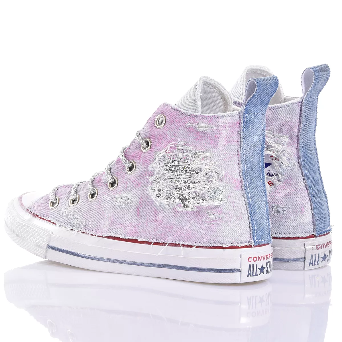 Converse Denim Glitter High Top Washed-out, brokat, Special
