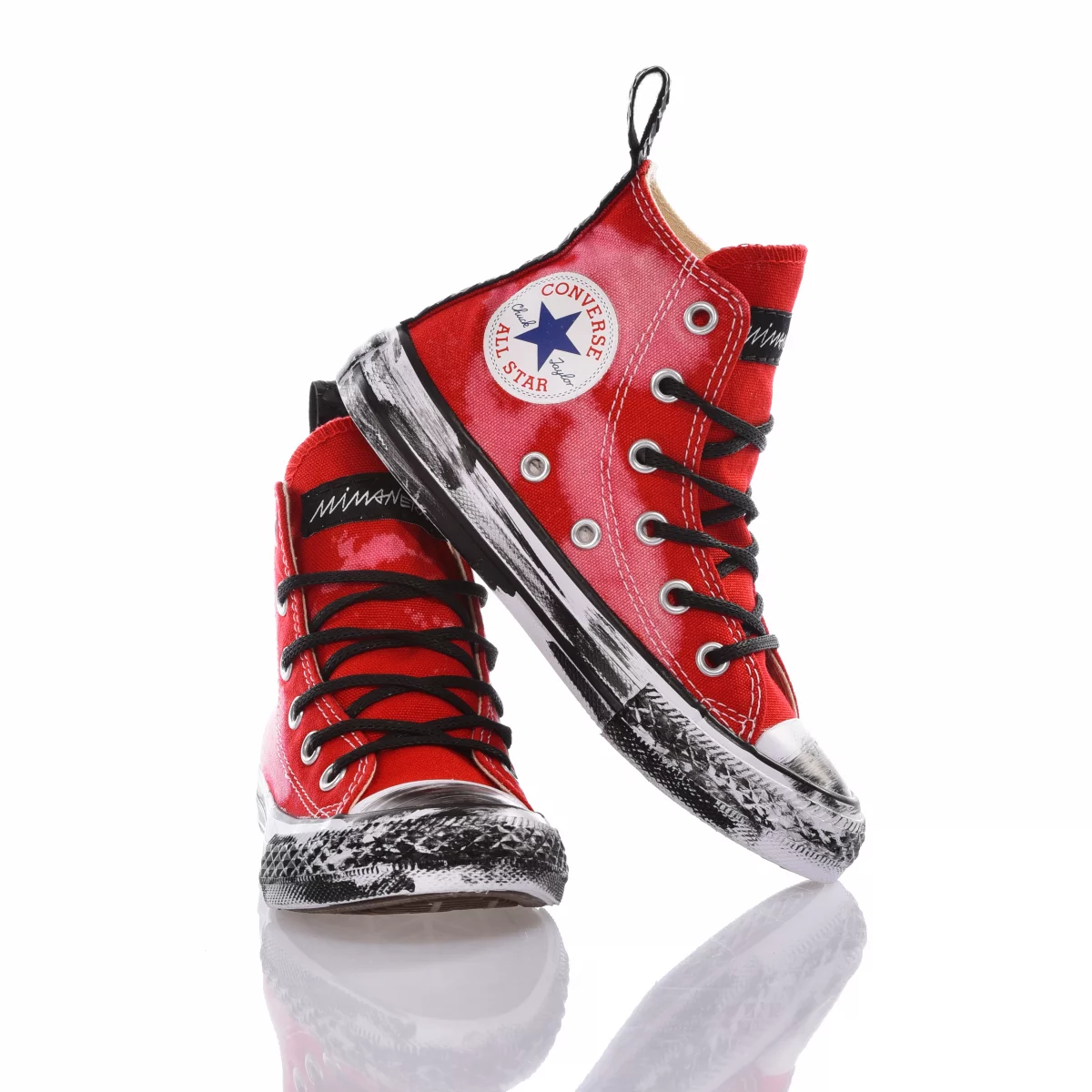 Converse Junior Bleached Red scarpe personalizzate bambino mimanera