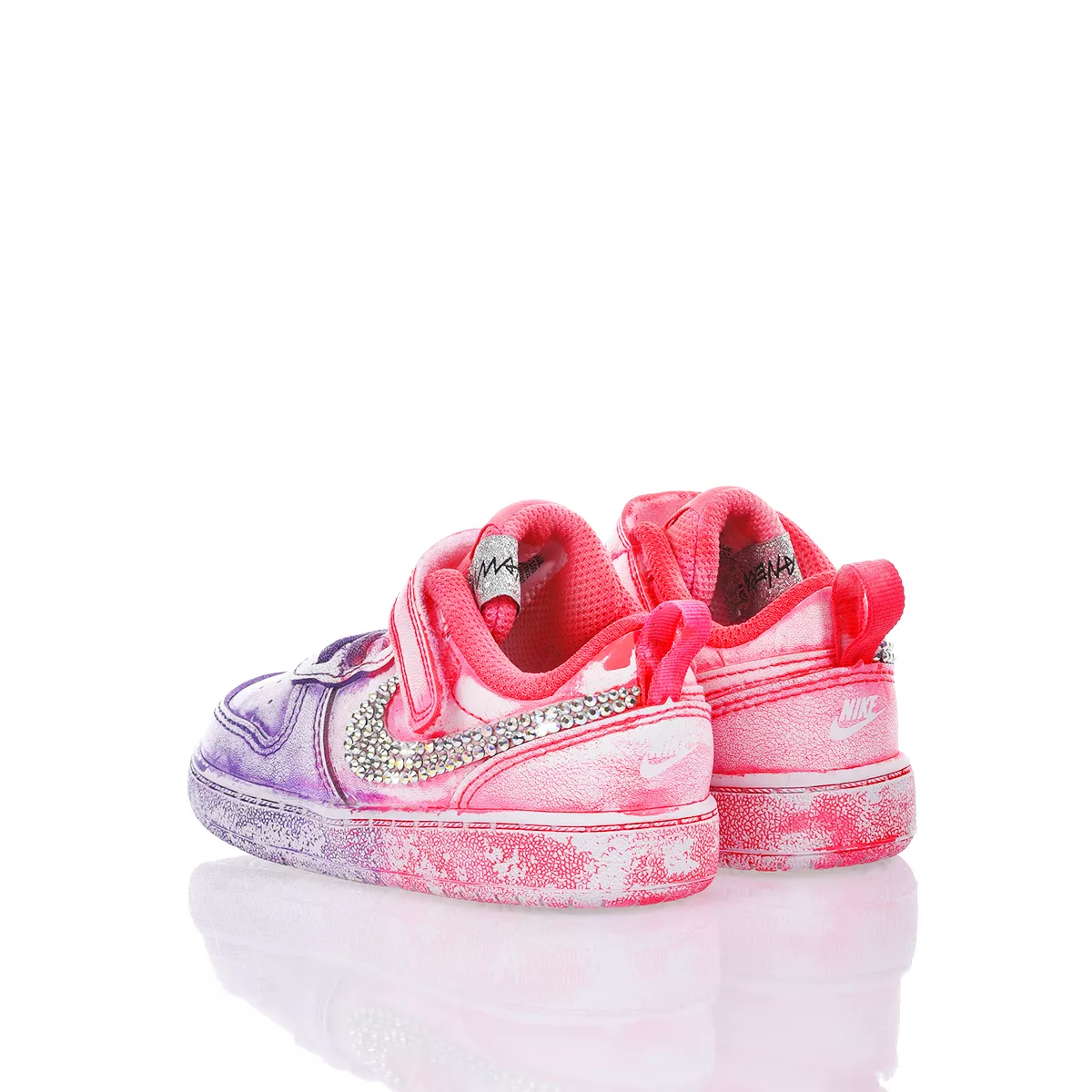 Nike Baby Nitropink Court Vision Efecto Lavado, Swarovski