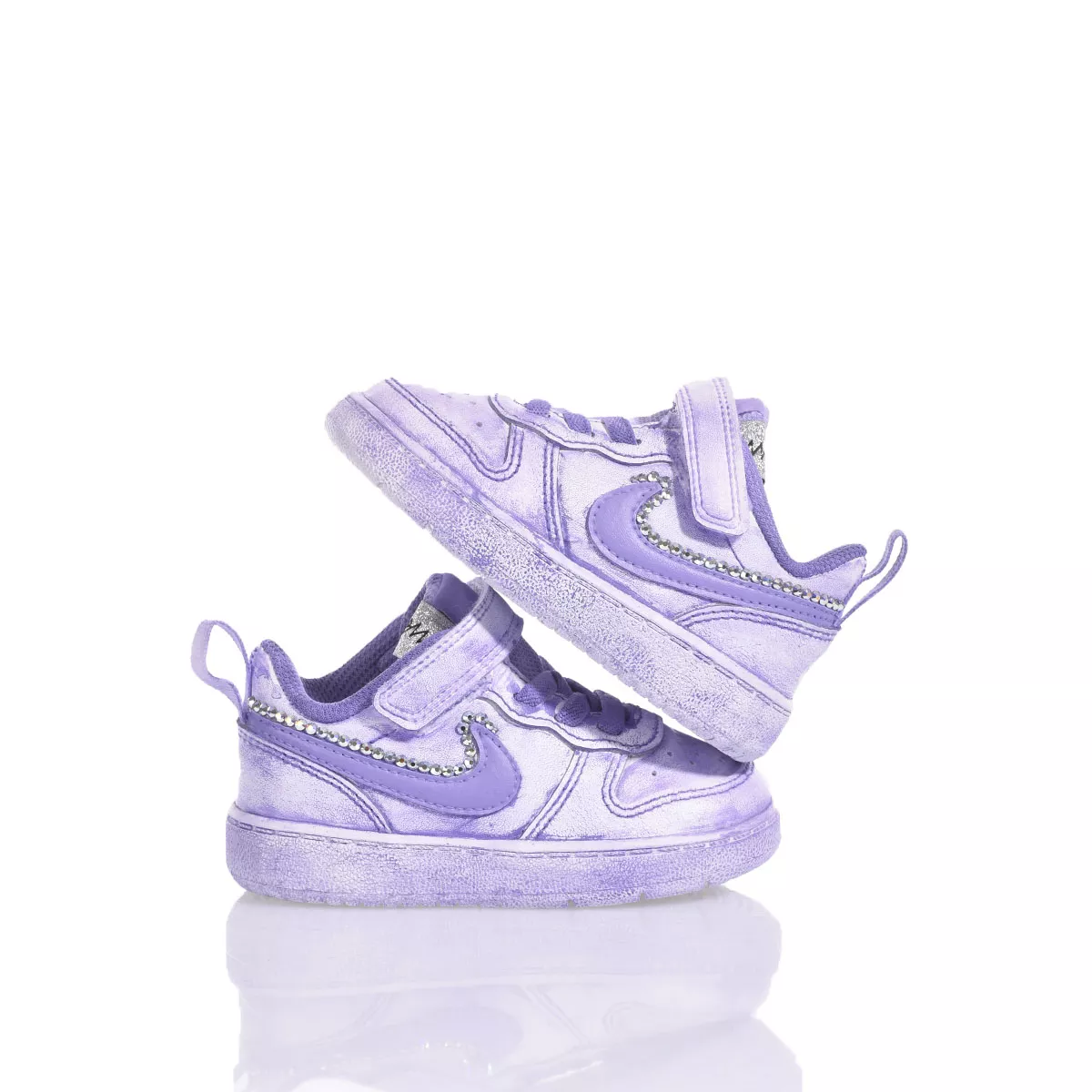 Nike Baby Washed Crystal Court Vision Swarovski