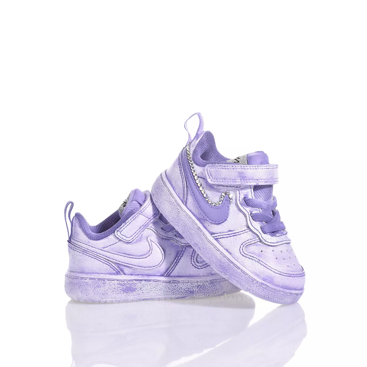 Nike Baby Washed Crystal Court Vision Swarovski