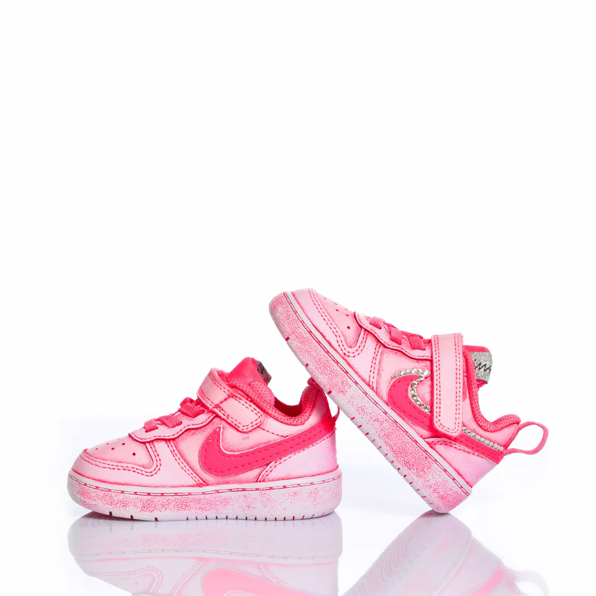 Nike Baby Washed Vanish Court Vision Used-Waschung, Special, Swarovski