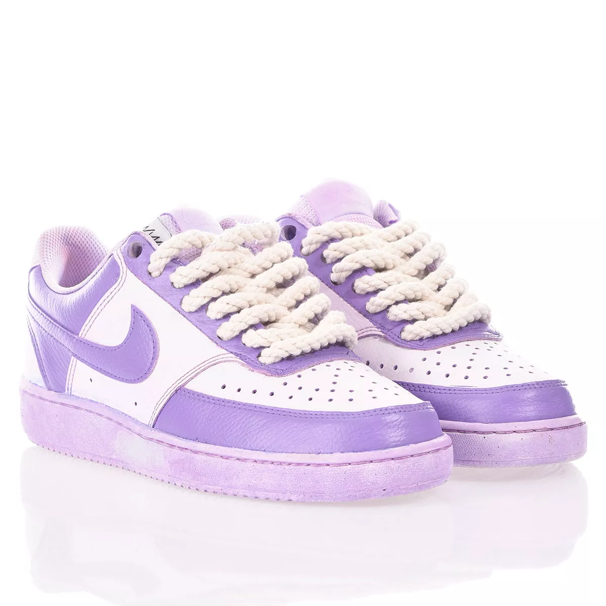 Nike Dye Lilac Court Vision Painted