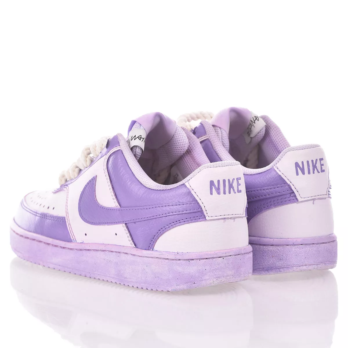 Nike Dye Lilac Court Vision Painted
