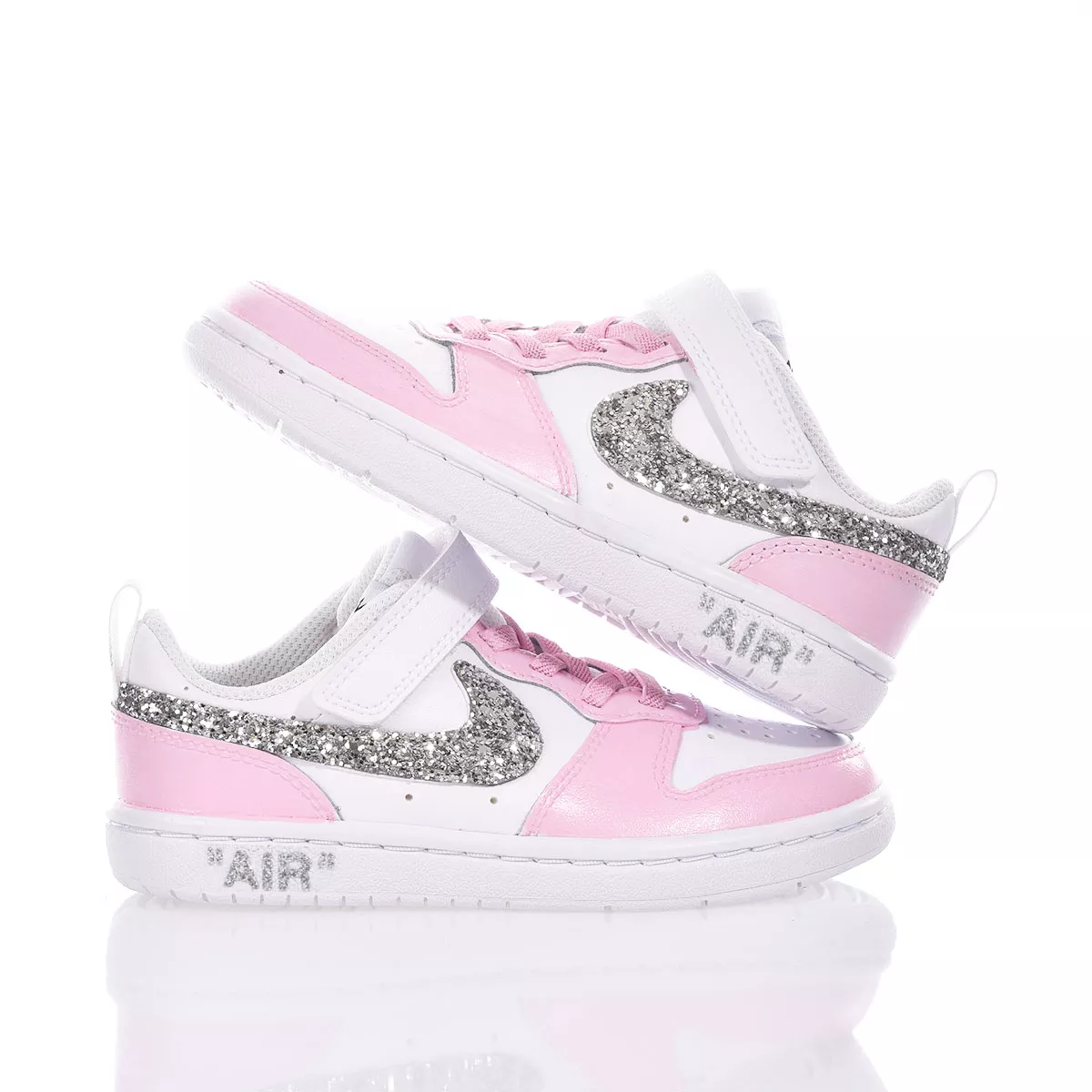 Nike Junior Candy Glitter Court Vision Painted, Glitter