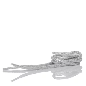 Silver Laminated Laces 140 cm
